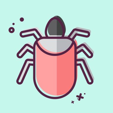 Icon Colorado Böceği. Böceklerin sembolü. MBE tarzı. dizayn edilebilir