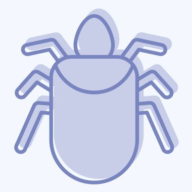 Icon Colorado Böceği. Böceklerin sembolü. İki ton stili. dizayn edilebilir