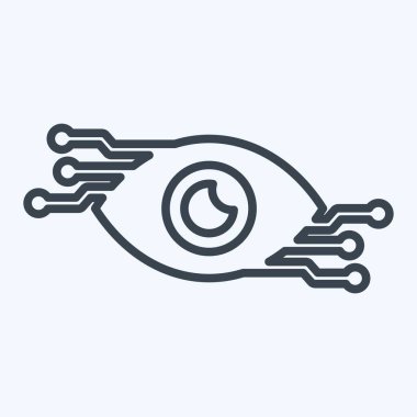 Simge Bilgisayar Görüşü. Yapay Zeka sembolüyle ilgili. satır biçimi