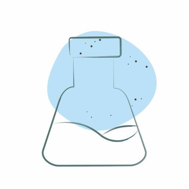 Simgesel Konik Matarası. Kumaş sembolüyle ilgili. Renkli Leke Biçimi. dizayn edilebilir