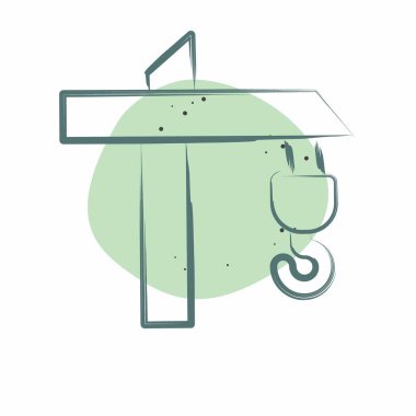 Simge İnşaat. Geliştirme sembolüyle ilgili. Renkli Leke Biçimi