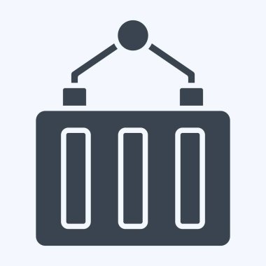 Simge Kutusu. Endüstri sembolüyle ilgili. Kabartma tarzı. dizayn edilebilir