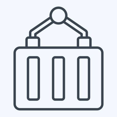 Simge Kutusu. Endüstri sembolüyle ilgili. Sıra tarzı. dizayn edilebilir