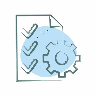 Simge Sözleşmesi Yönetimi. Denetim sembolüyle ilgili. Renkli Leke Biçimi. dizayn edilebilir