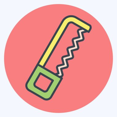 Simge Testeresi. Tamir Aletleri sembolüyle ilgili. renk arkadaşı stili. dizayn edilebilir