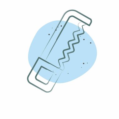 Simge Testeresi. Tamir Aletleri sembolüyle ilgili. Renkli Leke Biçimi. dizayn edilebilir