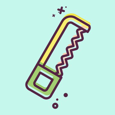 Simge Testeresi. Tamir Aletleri sembolüyle ilgili. MBE tarzı. dizayn edilebilir