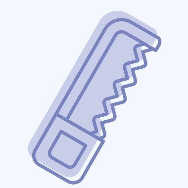 Simge Testeresi. Tamir Aletleri sembolüyle ilgili. İki ton stili. dizayn edilebilir