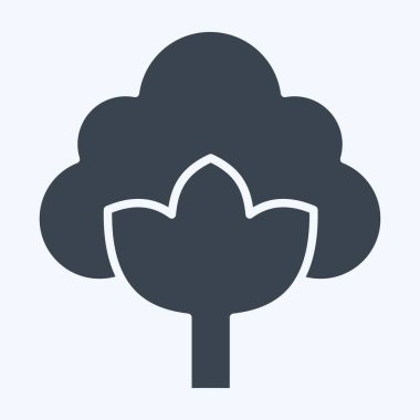 Simge Cotton. Kumaş sembolüyle ilgili. Kabartma tarzı. dizayn edilebilir