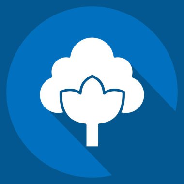 Simge Cotton. Kumaş sembolüyle ilgili. Uzun gölge tarzı. dizayn edilebilir