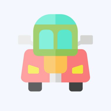 İkon Coupe. Araç sembolüyle ilgili. Düz stil. düzenlenebilir