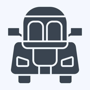 İkon Coupe. Araç sembolüyle ilgili. Kabartma tarzı. düzenlenebilir