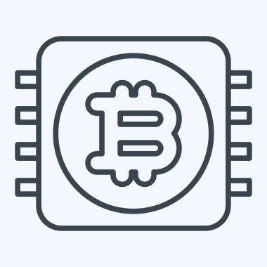 Simge İşlemcisi Madencilik. Kripto para birimi sembolüyle ilgili. satır biçimi