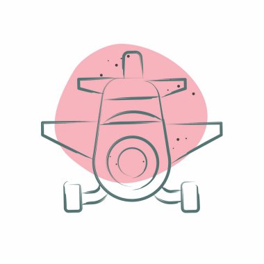 Simge Kırpıcı Duster. Araç sembolüyle ilgili. Renkli Leke Biçimi. düzenlenebilir