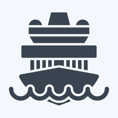 Simge Gezisi Gemisi. Araç sembolüyle ilgili. Kabartma tarzı. düzenlenebilir