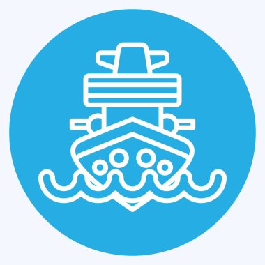 Simge Kruvazörü. Araç sembolüyle ilgili. Mavi gözlü. düzenlenebilir