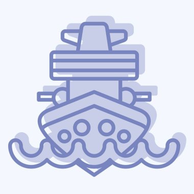 Simge Kruvazörü. Araç sembolüyle ilgili. İki ton stili. düzenlenebilir