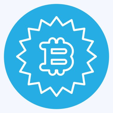 Simge Şifreleme. Kripto para birimi sembolüyle ilgili. mavi gözler tarzı