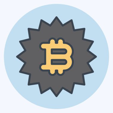 Simge Şifreleme. Kripto para birimi sembolüyle ilgili. renk eşi biçimi