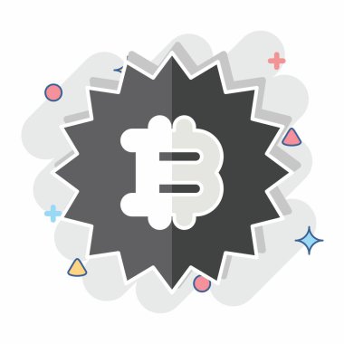 Simge Şifreleme. Kripto para birimi sembolüyle ilgili. çizgi roman biçimi