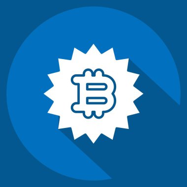 Simge Şifreleme. Kripto para birimi sembolüyle ilgili. uzun gölge biçimi