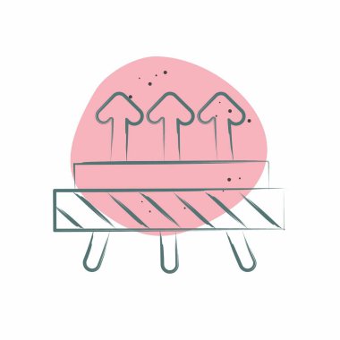 Simge Yayılmış. Kumaş sembolüyle ilgili. Renkli Leke Biçimi. dizayn edilebilir