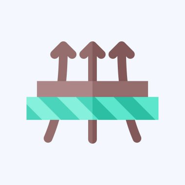 Simge Yayılmış. Kumaş sembolüyle ilgili. Düz stil. dizayn edilebilir