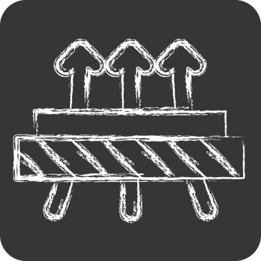 Simge Yayılmış. Kumaş sembolüyle ilgili. Tebeşir stili. dizayn edilebilir