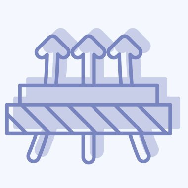 Simge Yayılmış. Kumaş sembolüyle ilgili. İki ton stili. dizayn edilebilir