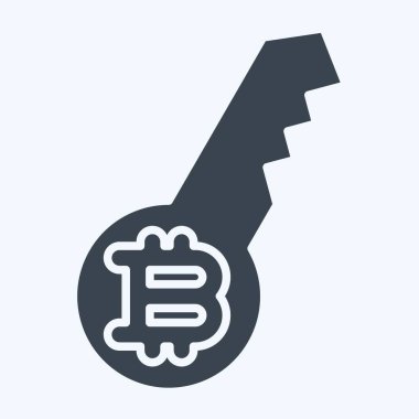 Simge Dijital Anahtarı. Kripto para birimi sembolüyle ilgili. Kabartma biçimi