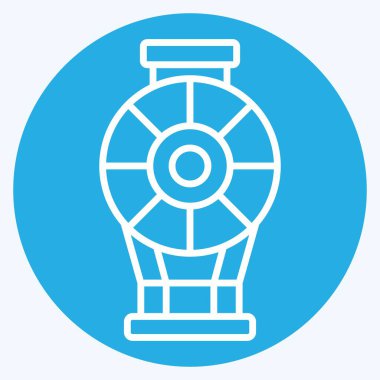 İkon Dirilebilir. Araç sembolüyle ilgili. Mavi gözlü. düzenlenebilir