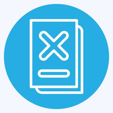 Simge Belgesi. Ünlem sembolüyle ilgili. Mavi gözlü. dizayn edilebilir