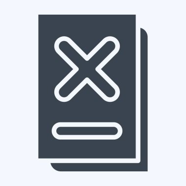 Simge Belgesi. Ünlem sembolüyle ilgili. Kabartma tarzı. dizayn edilebilir