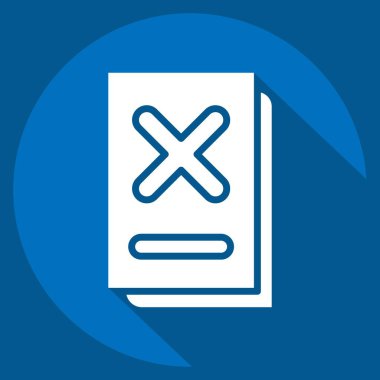 Simge Belgesi. Ünlem sembolüyle ilgili. Uzun gölge tarzı. dizayn edilebilir