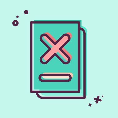 Simge Belgesi. Ünlem sembolüyle ilgili. MBE tarzı. dizayn edilebilir