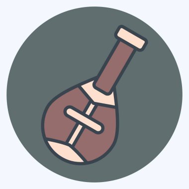 Simge Dombra. Kazakistan sembolüyle ilgili. renk arkadaşı stili. dizayn edilebilir