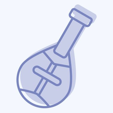 Simge Dombra. Kazakistan sembolüyle ilgili. İki ton stili. dizayn edilebilir