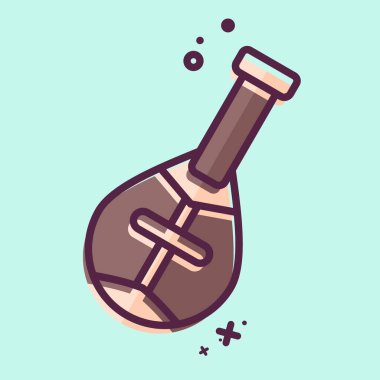 Simge Dombra. Kazakistan sembolüyle ilgili. MBE tarzı. dizayn edilebilir