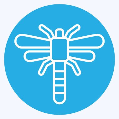 Simge Yusufçuğu. Böceklerin sembolü. Mavi gözlü. dizayn edilebilir