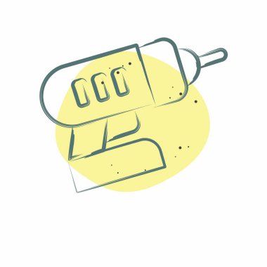 Simge Sondajı. Tamir Aletleri sembolüyle ilgili. Renkli Leke Biçimi. dizayn edilebilir