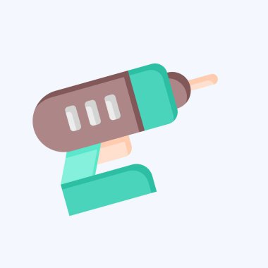 Simge Sondajı. Tamir Aletleri sembolüyle ilgili. Düz stil. dizayn edilebilir