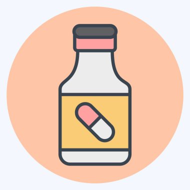 İkon Uyuşturucular. Biyomühendislik sembolüyle ilgili. renk eşi biçimi