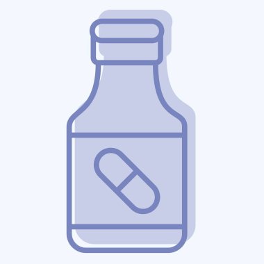 İkon Uyuşturucular. Biyomühendislik sembolüyle ilgili. iki ton biçimi