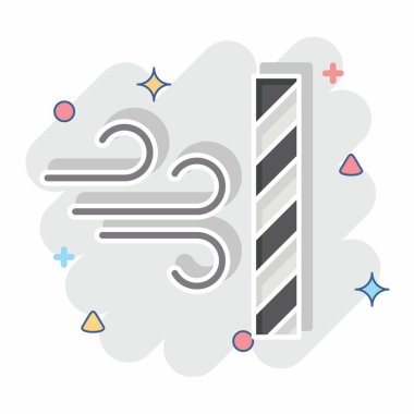 Simge Toz geçirmez. Kumaş sembolüyle ilgili. Çizgi roman. dizayn edilebilir