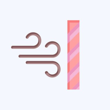 Simge Toz geçirmez. Kumaş sembolüyle ilgili. Düz stil. dizayn edilebilir