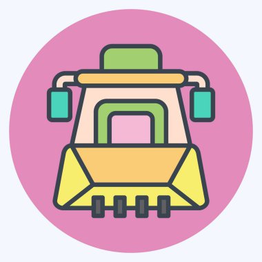 Icon Earth Mover. Araç sembolüyle ilgili. renk arkadaşı stili. düzenlenebilir