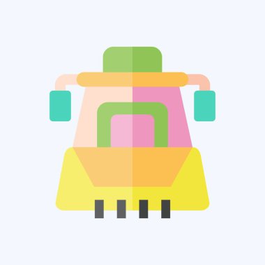 Icon Earth Mover. Araç sembolüyle ilgili. Düz stil. düzenlenebilir