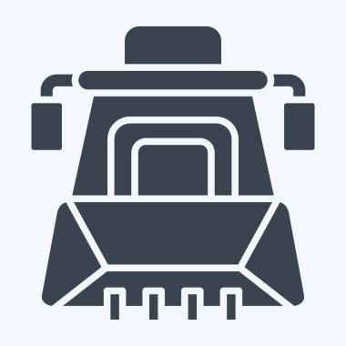 Icon Earth Mover. Araç sembolüyle ilgili. Kabartma tarzı. düzenlenebilir