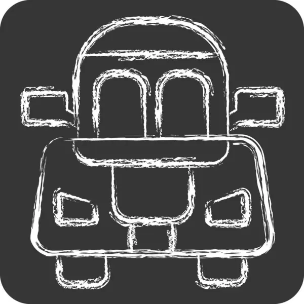 İkon Coupe. Araç sembolüyle ilgili. Tebeşir stili. düzenlenebilir