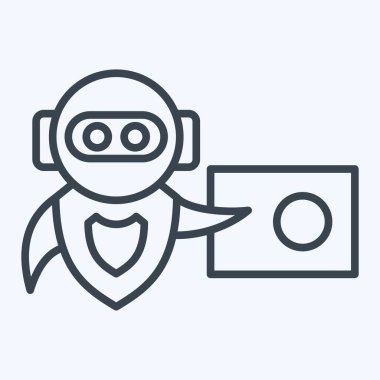 Simge Eğitimi. Yapay Zeka sembolüyle ilgili. satır biçimi